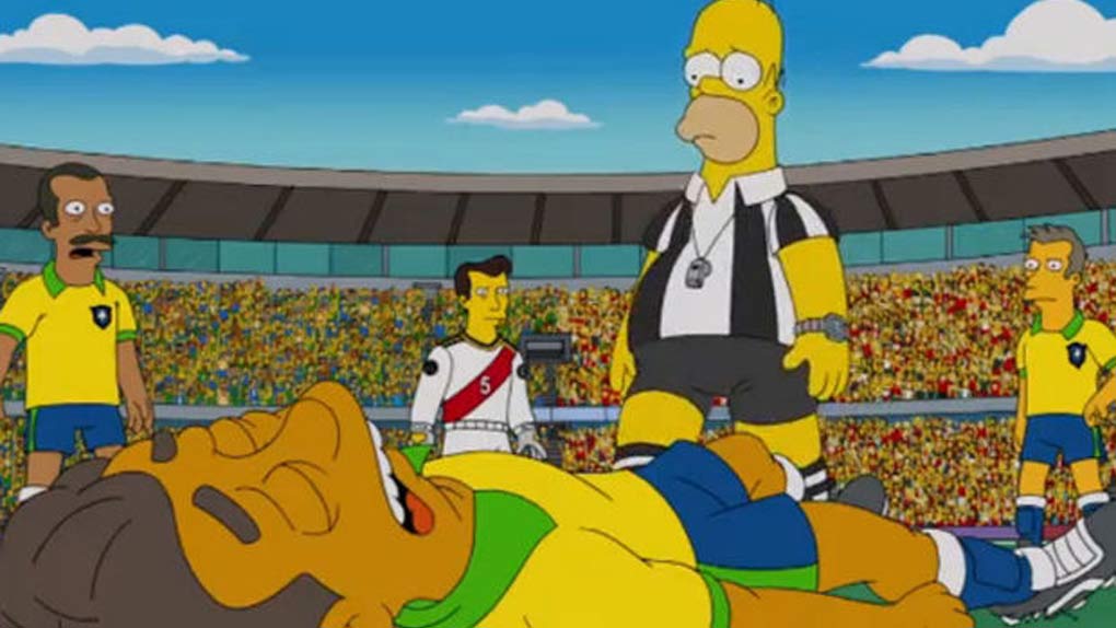 En mars 2014, plusieurs mois avant le début de la Coupe du monde de foot, Les Simpson imaginent la blessure du Brésilien Neymar, ainsi que la victoire de l'Allemagne. Les deux se concrétisent trois mois plus tard : Naymar se blesse en quarts et l'Allemagne est sacrée championne du monde.