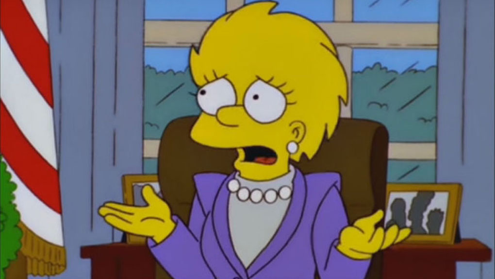 C’était en mars 2000. Dans "Bart to the Future" ("Les Simpson dans 30 ans"), l’épisode 17 de la saison 11, on découvrait le futur de Bart et de la famille Simpson 30 ans après. Lisa était élue première « femme hétérosexuelle » présidente des Etats-Unis, et héritait du bilan du « président Trump ». En novembre 2016, contre toute attente, Donald Trump est élu Président des USA...
