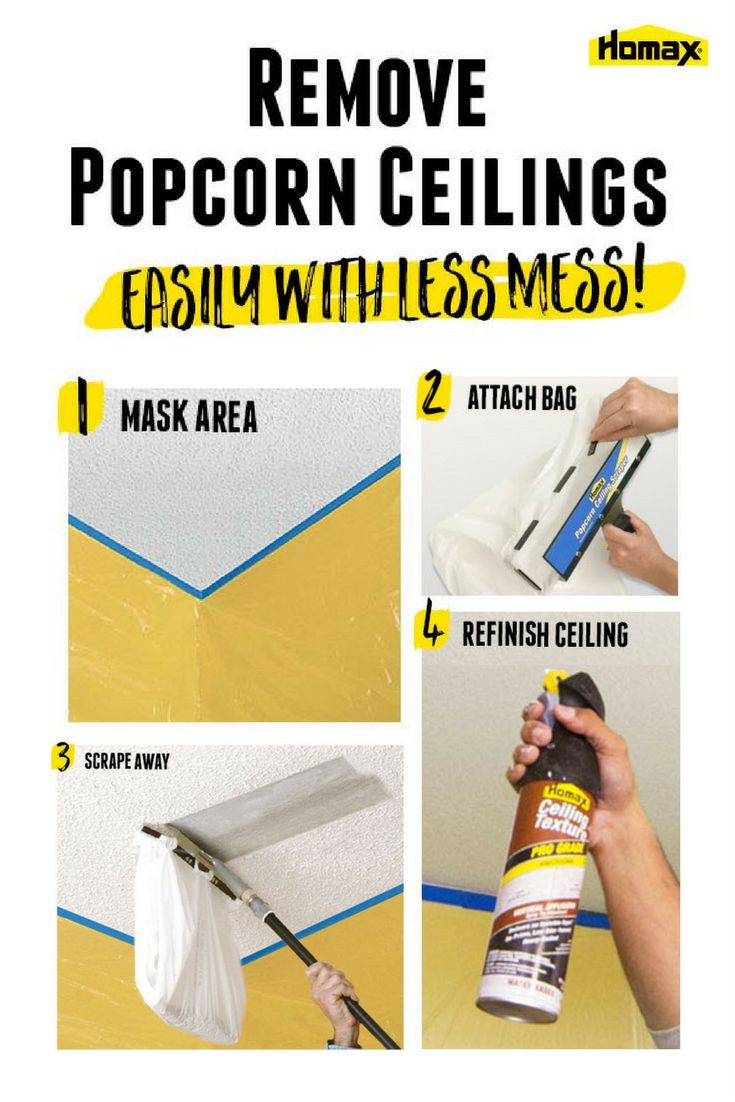 Best Decor Hacks : Easily Remove Popcorn Ceiling | The ...