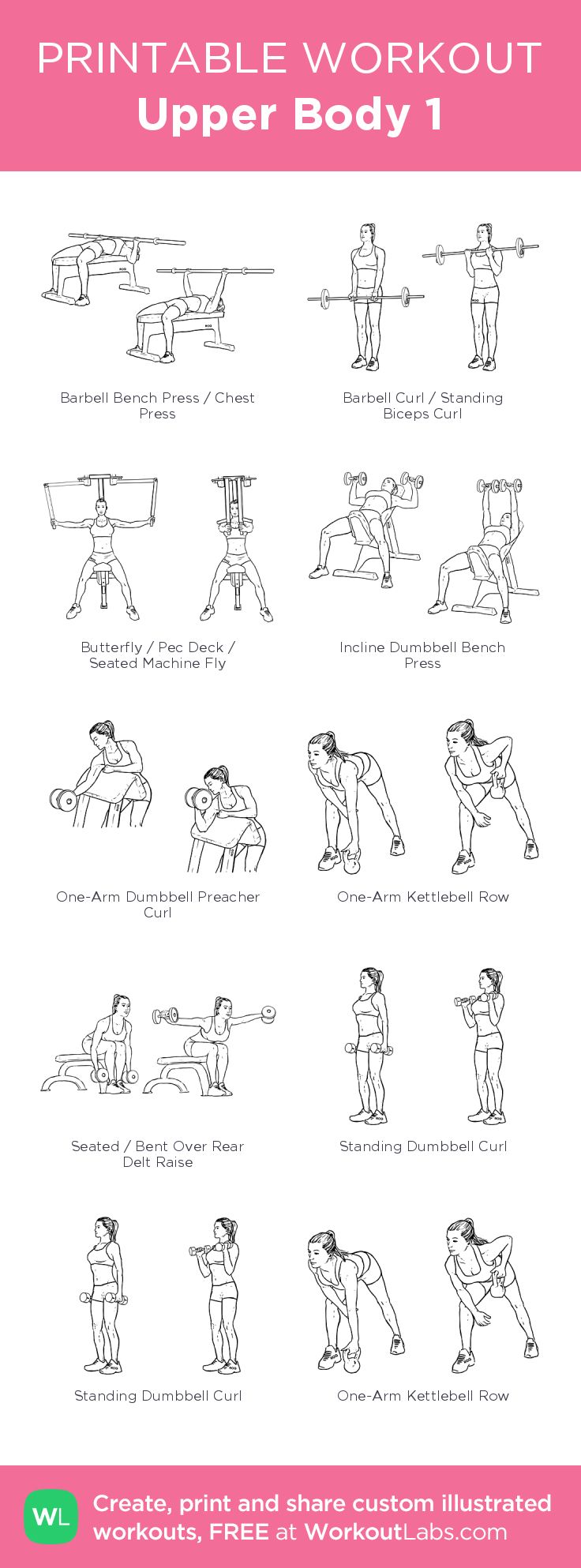 Fitness Motivation : Upper Body 1– my custom exercise plan created at ...