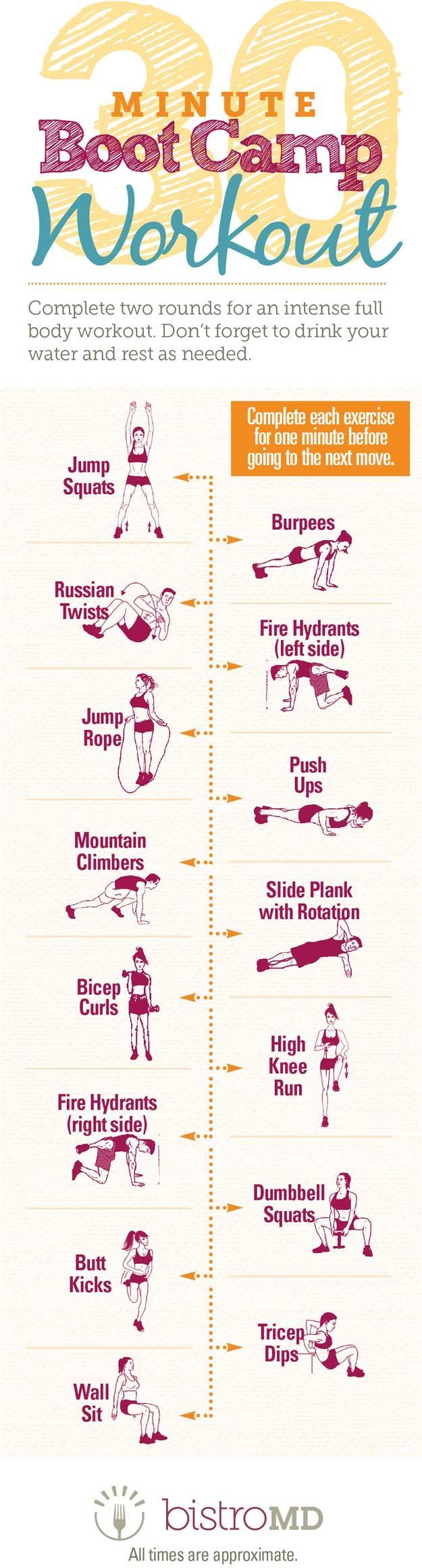 Fitness Motivation : 30-Minute Boot Camp Workout | 14 Best Fitness ...