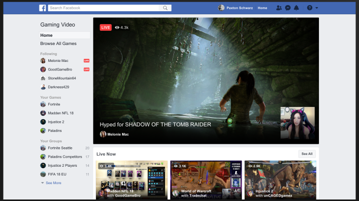 Facebook Gaming Video Desktop 